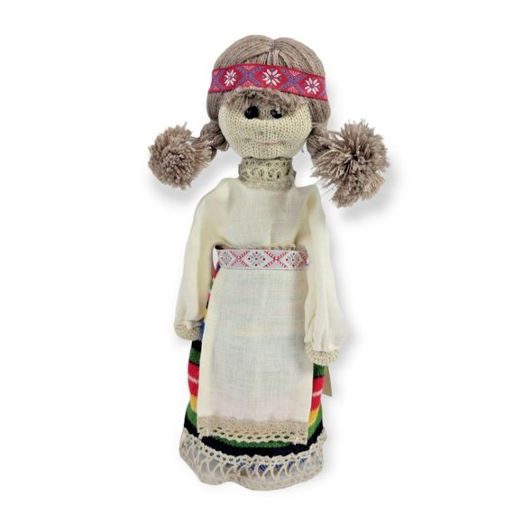 Natural Style Handmade Estonia Doll Figure Rahvariided Nukk 12 in Tall - Picture 1 of 8